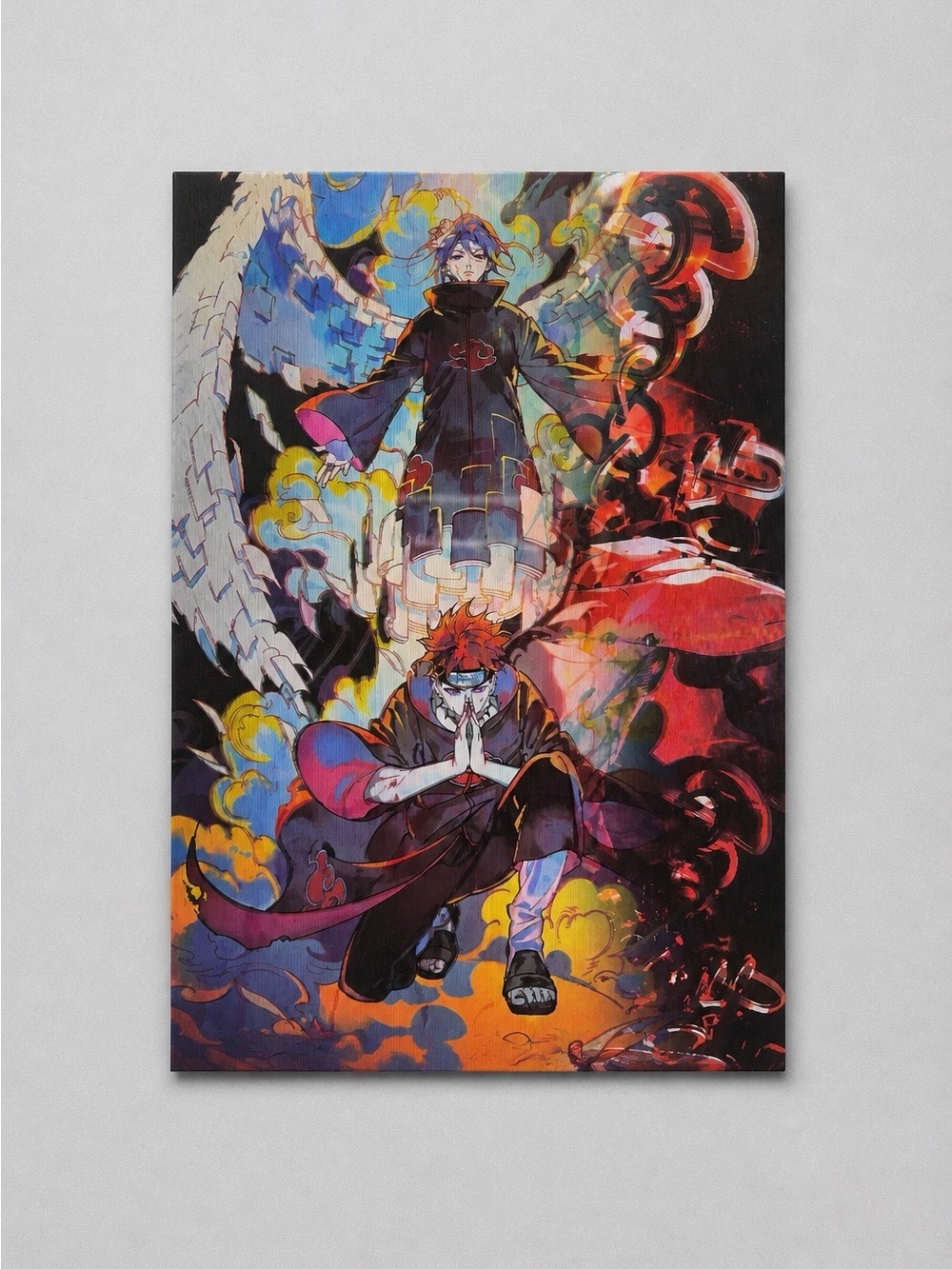 3D Lenticular Akatsuki Duo Poster – Konan & Pain (Motion‑Shift Design)